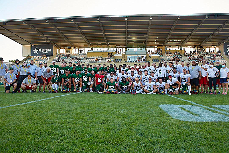 I Dragons all'ultima uscita prima del kick-off della ELF